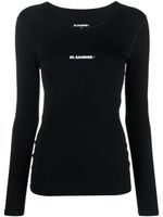 Jil Sander t-shirt en jersey à logo imprimé - Noir