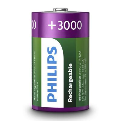 Battery Sales Europe oplaadbare batterijen rechargeable nimh d/hr20 3000mah, 2st.