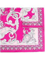 Versace foulard en soie à imprimé baroque - Rose - thumbnail