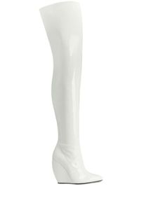 Giuseppe Zanotti cuissardes Preety 105 mm à bout pointu - Blanc