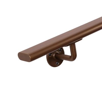 Ovale trapleuning brons 48x20 mm - per meter