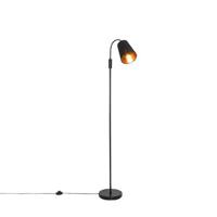 QAZQA Moderne vloerlamp zwart - Carmen