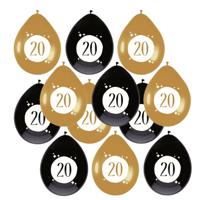 Haza Ballonnen - 20 jaar - leeftijd verjaardag - 12x stuks - 30 cm - versiering - feestartikelen Haza Ballonnen - 20 jaar - leeftijd verjaardag - 12x stuks - 30 cm - versiering - feestartikelen