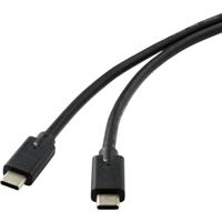 Renkforce USB-kabel USB 3.2 Gen2x2 USB-C stekker 2.00 m Zwart Afgeschermd RF-4531576