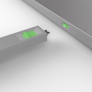 Lindy 40426 poortblokker Poortblokker + sleutel USB Type-C Groen 5 stuk(s)