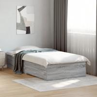 Bedframe met lades bewerkt hout grijs sonoma eiken 90x200 cm