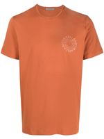 Corneliani t-shirt en coton stretch à logo imprimé - Orange