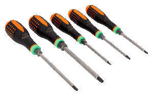 Bahco Schroevendraaierset | ERGO™ | driecomponentengreep | doorlopende kling | krachtgreep | TORX®- 5-delig - BE-9885TB