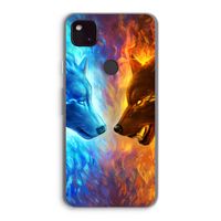 Fire & Ice: Google Pixel 4a 5G Transparant Hoesje Fire & Ice: Google Pixel 4a 5G Transparant Hoesje