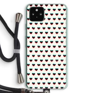 Hartjes: Pixel 5a 5G Transparant Hoesje met koord
