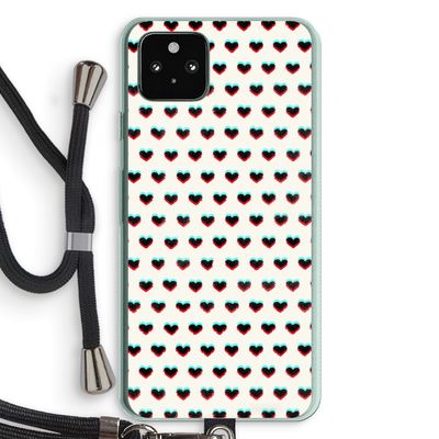 Hartjes: Pixel 5a 5G Transparant Hoesje met koord