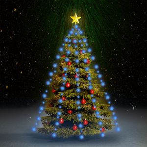 VidaXL Kerstboomverlichting met 180 led&apos;s blauw net 180 cm