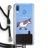 Eenhoorn: Samsung Galaxy A40 Transparant Hoesje met koord