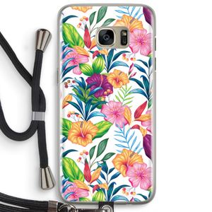 Tropisch 2: Samsung Galaxy S7 Edge Transparant Hoesje met koord