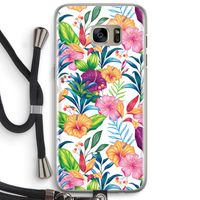 Tropisch 2: Samsung Galaxy S7 Edge Transparant Hoesje met koord