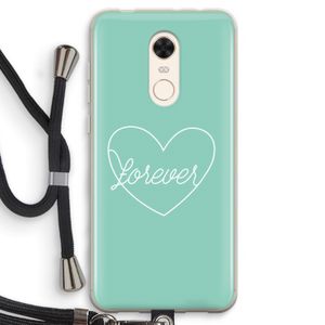 Forever heart pastel: Xiaomi Redmi 5 Transparant Hoesje met koord