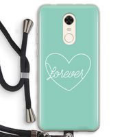 Forever heart pastel: Xiaomi Redmi 5 Transparant Hoesje met koord