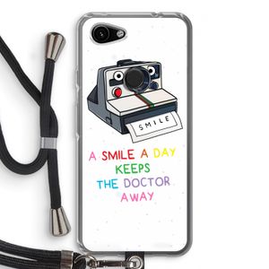 Smile: Pixel 3a Transparant Hoesje met koord