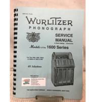 Wurlitzer 1600 (A) And 1650 (A) Service Manual