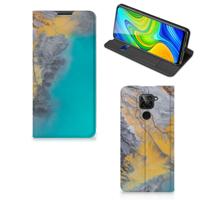 Xiaomi Redmi Note 9 | Standcase | Marble Blue Gold