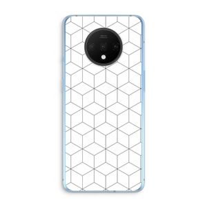 Zwart-witte kubussen: OnePlus 7T Transparant Hoesje