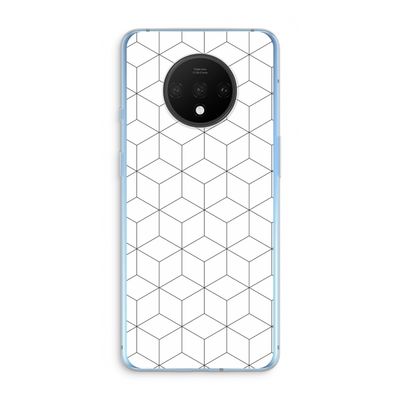 Zwart-witte kubussen: OnePlus 7T Transparant Hoesje