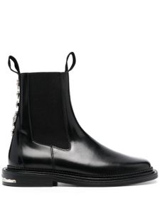 Toga Virilis bottines en cuir à détails de clous - Noir