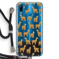 Alpacas: Huawei P20 Lite Transparant Hoesje met koord