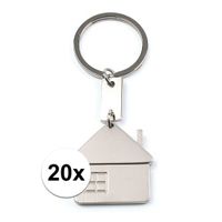 20x Housewarming sleutelhangers 3,5 cm   -