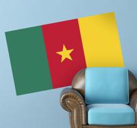 Muursticker vlag Cameroen