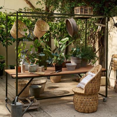 vtwonen Outdoor Eettafel 'Blue Sky' Met decoframe, 220 x 97cm