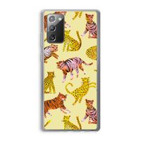 Cute Tigers and Leopards: Samsung Galaxy Note 20 / Note 20 5G Transparant Hoesje
