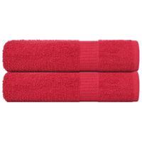 VidaXL Douchehanddoeken 2 st 70x140 cm 360 g/m² 100% katoen rood