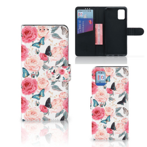 Samsung Galaxy A31 Hoesje Butterfly Roses