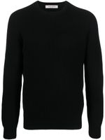 Fileria pull en maille nervurée à col rond - Noir