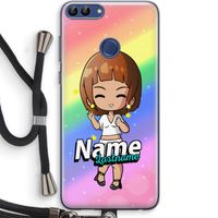 Chibi Maker vrouw: Huawei P Smart (2018) Transparant Hoesje met koord