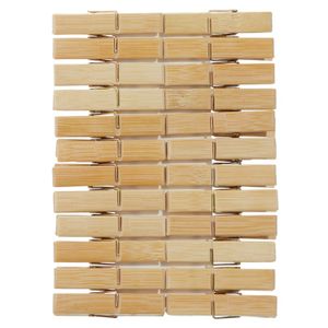 48x Houten wasgoedknijpers 6 cm   -