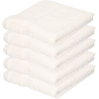 5x Luxe handdoeken wit 50 x 90 cm 550 grams   -