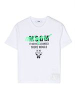 MSGM Kids t-shirt en coton à logo imprimé - Blanc - thumbnail