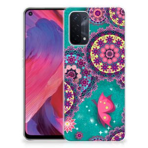 OPPO A74 5G | A54 5G Hoesje maken Cirkels en Vlinders