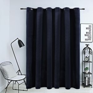 VidaXL Gordijn verduisterend met ringen 290x245 cm fluweel zwart