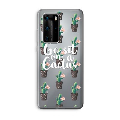 Cactus quote: Huawei P40 Pro Transparant Hoesje