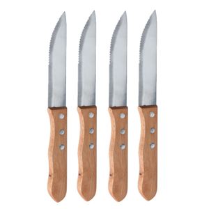 8x stuks Steakmessen/vleesmessen bestek 24 cm