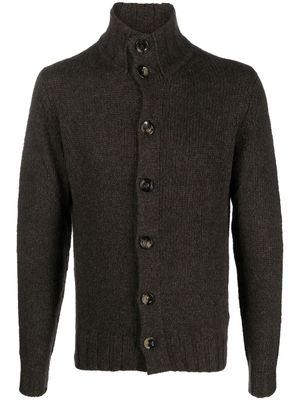 Dell'oglio cardigan à col montant - Marron