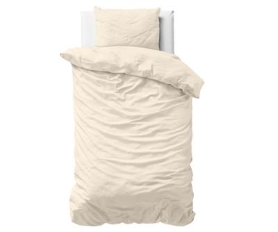 Primaviera Deluxe Uni Satijn Dekbedovertrek Zand 135 x 200 cm