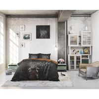 Dreamhouse - Zebra Mansion Dekbedovertrek 100% Katoen - Zwart - 200 x 220