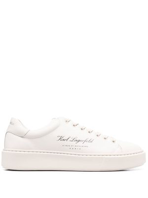 Karl Lagerfeld baskets en cuir - Blanc