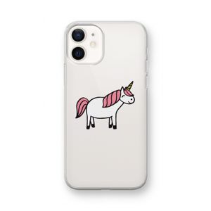 Eenhoorn: iPhone 12 mini Transparant Hoesje