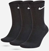 Nike SX7664 Everyday Cushioned Crew Socks 3-Pack - Zwart - 34-38