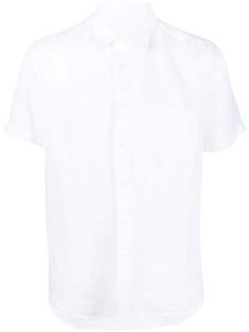 120% Lino chemise en lin à manches courtes - Blanc